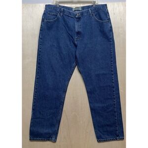 Wrangler Authentic Jeans Mens 40x32  Straight‎ Leg Blue Denim 10ZM200RD